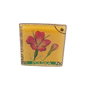 Vintage Polish Polska 250 Zl Floral Brooch Pin